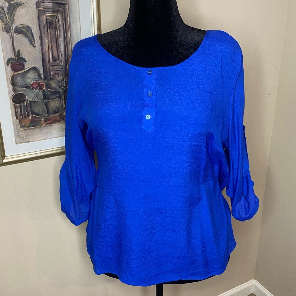 Cato Royal Blue Flirty Back Top